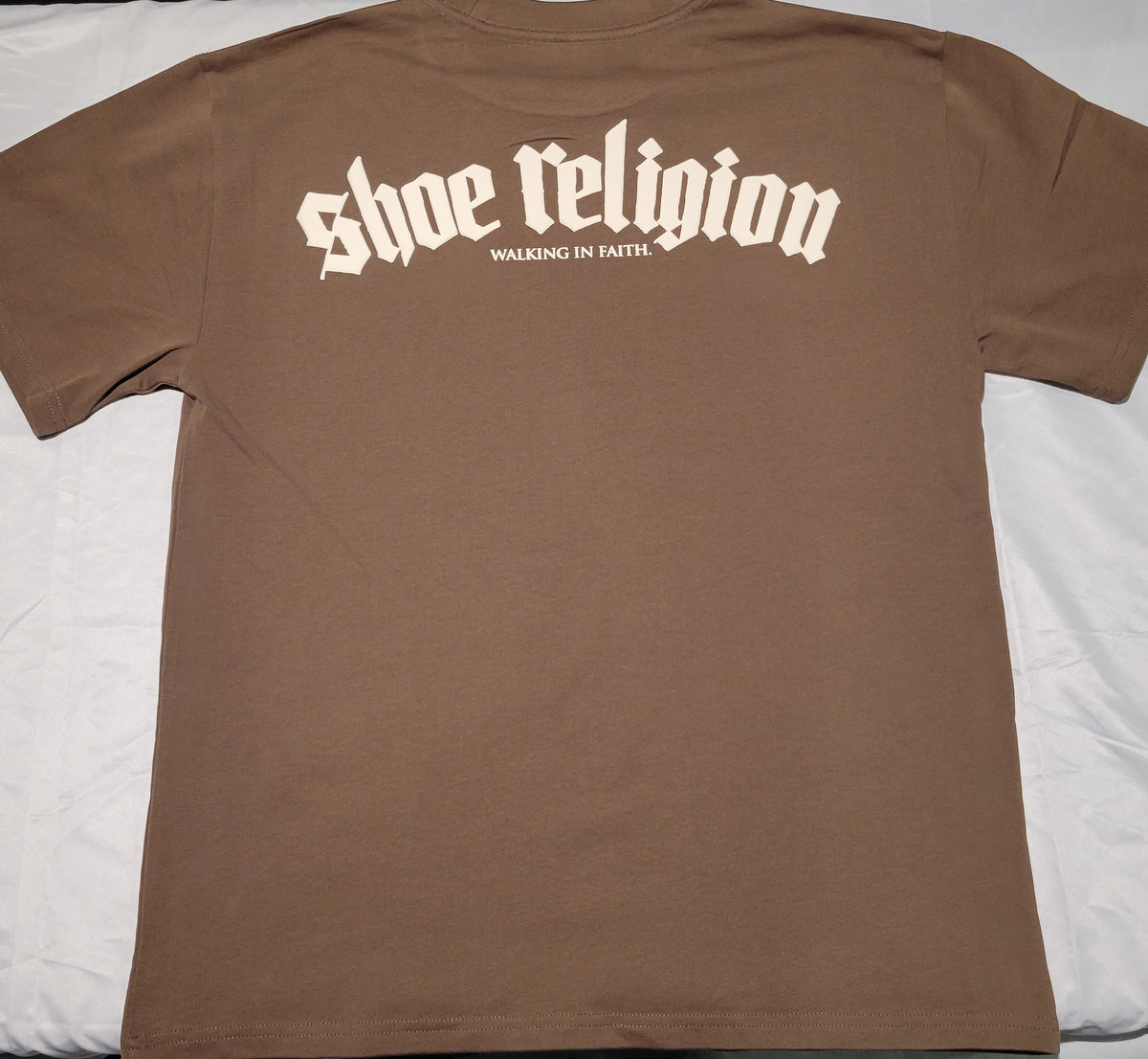 Chocolate Cream Heavyweight "SHOE RELIGION" reimagined Tee