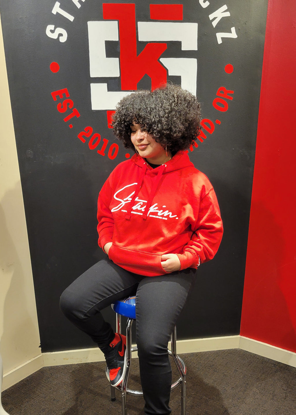 Red STACKIN Signature HOODY Only