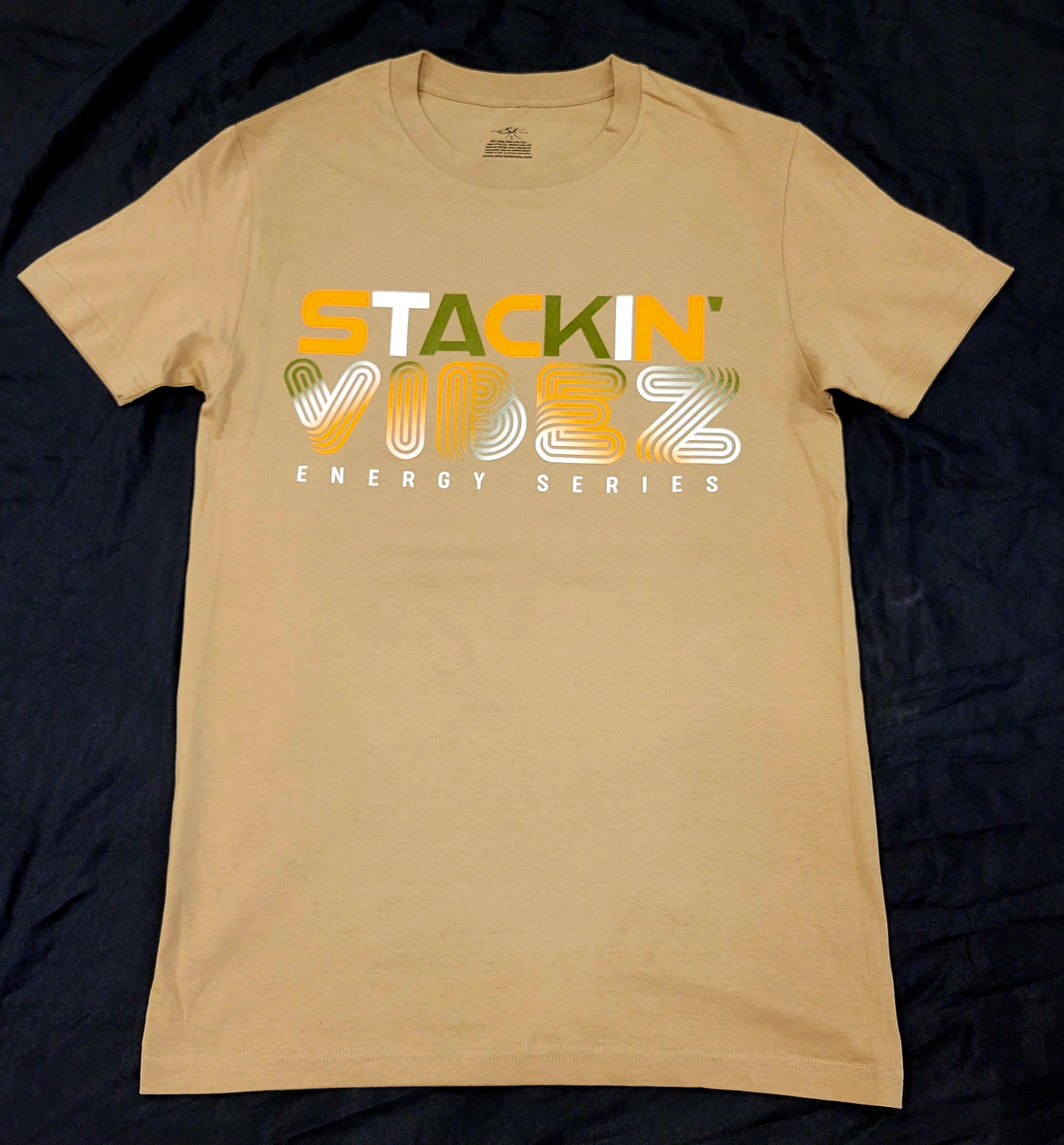Tan Army Orange STACKIN VIBEZ Tee