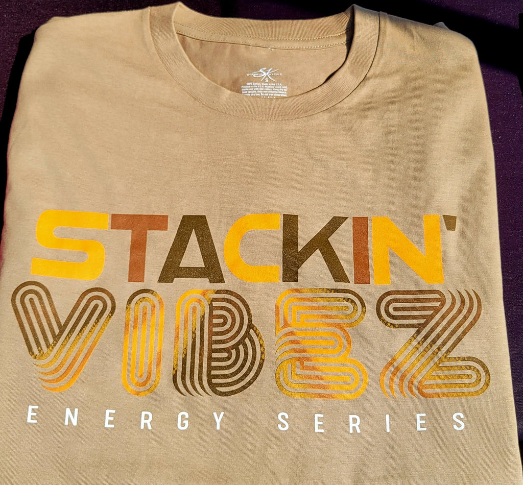 Chocolate Tan STACKIN VIBEZ Tee
