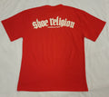Cherry Red / Cream Heavyweight "SHOE RELIGION" reimagined Tee