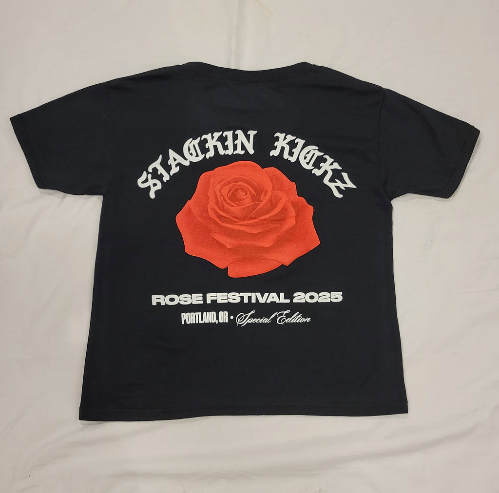 Kids Black Red SPECIAL EDITION Rose Festival 2025 tee