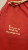 Red/Creme"Shoe Religion" Shorts