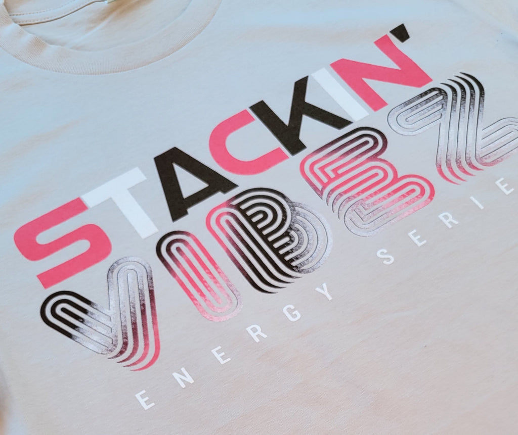 Gray & Neopolitan STACKIN VIBEZ Tee