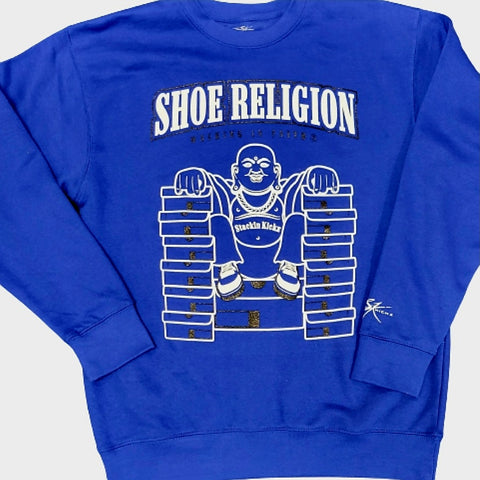 Royal Blue "Shoe Religion"  Crewneck